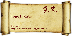 Fogel Kata névjegykártya